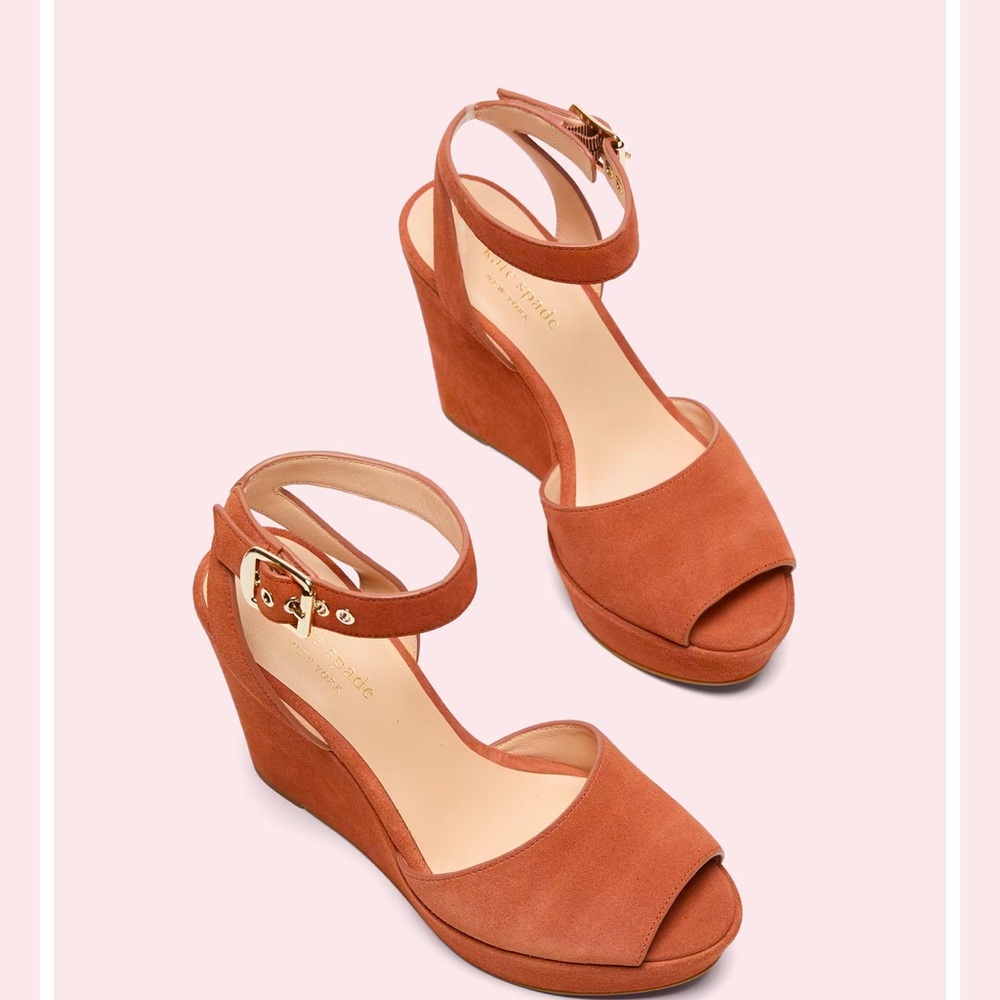 Kate Spade -key lime suede wedge sandals⭐️Weekend Sale🤩